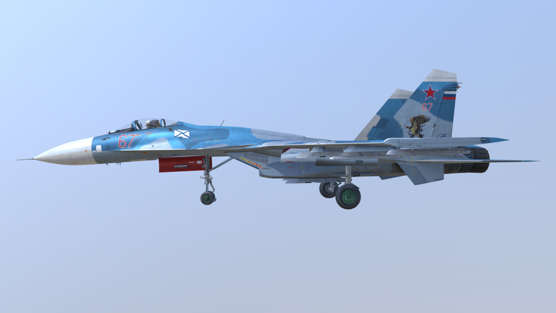 Aircraft SU-33 from TAVKR Admiral Kuznetsov 3D model_6