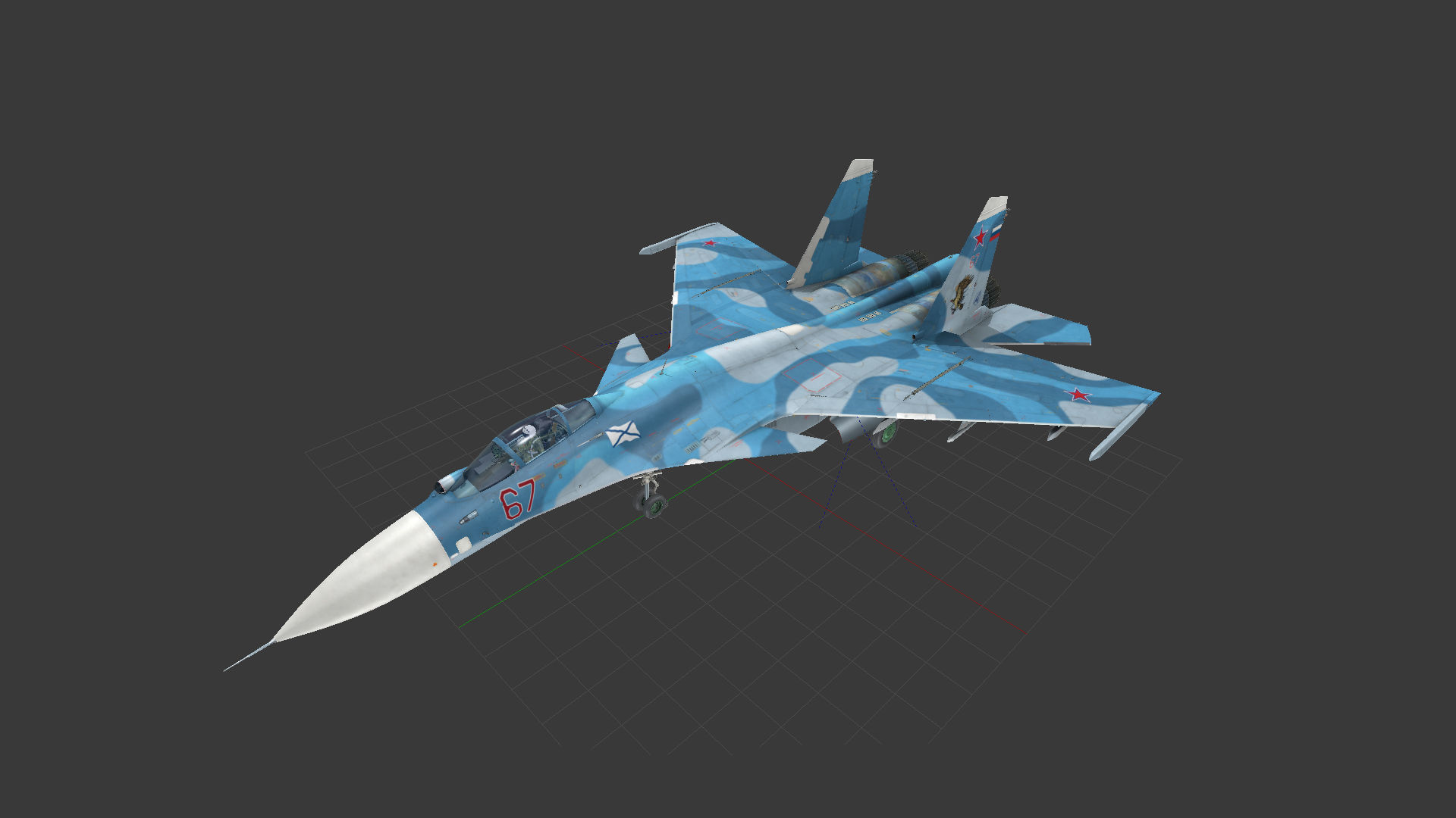 Aircraft SU-33 from TAVKR Admiral Kuznetsov 3D model_10