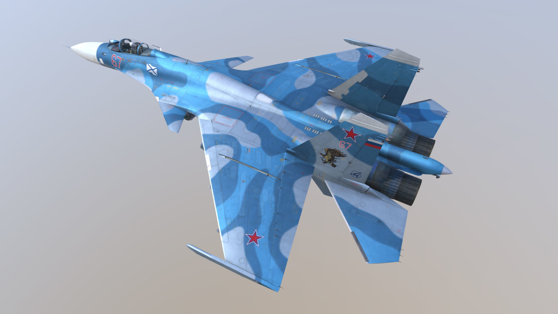 Aircraft SU-33 from TAVKR Admiral Kuznetsov 3D model_0