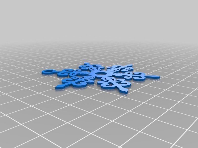Snowflake Ornaments Free 3D print model_4