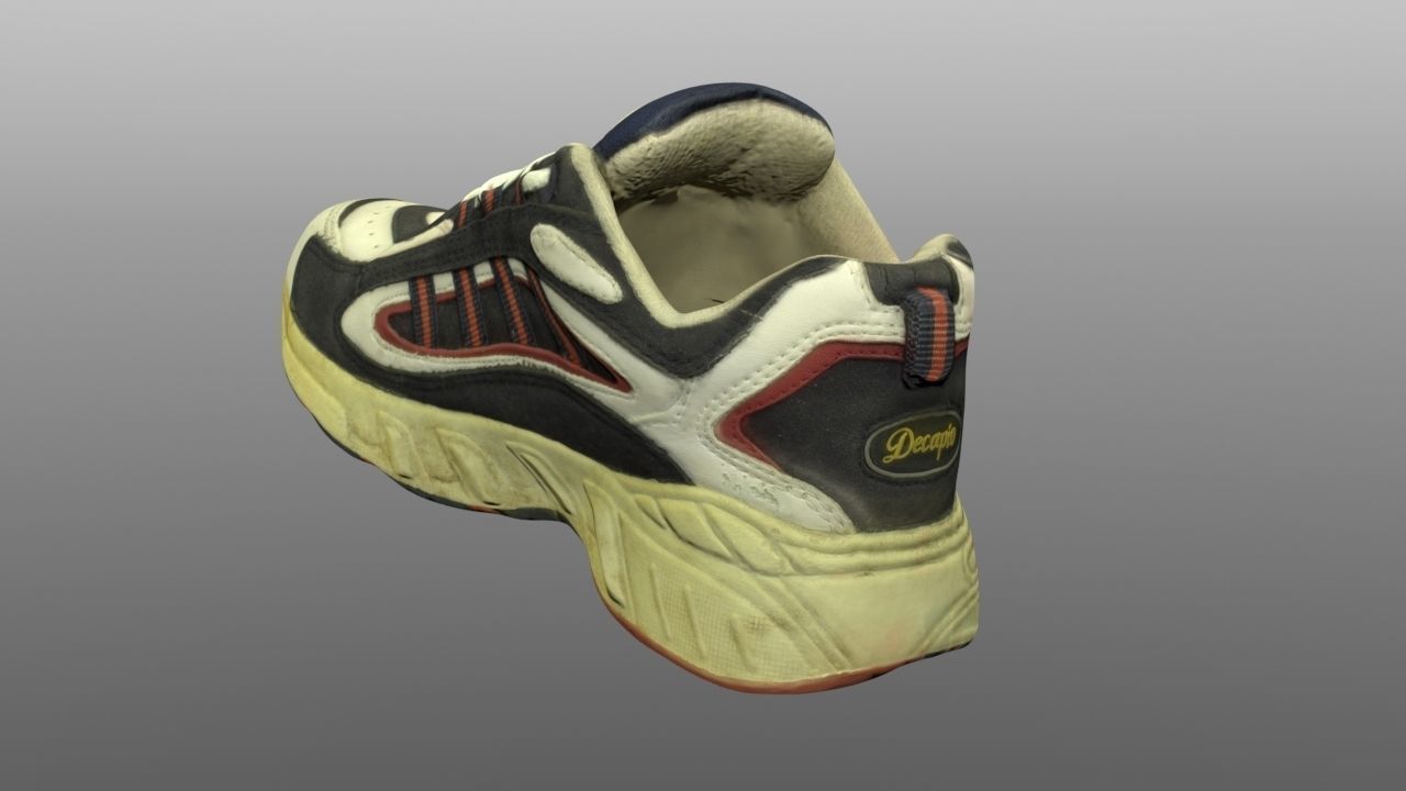 Old sneaker 3D model Low-poly 3D model_2