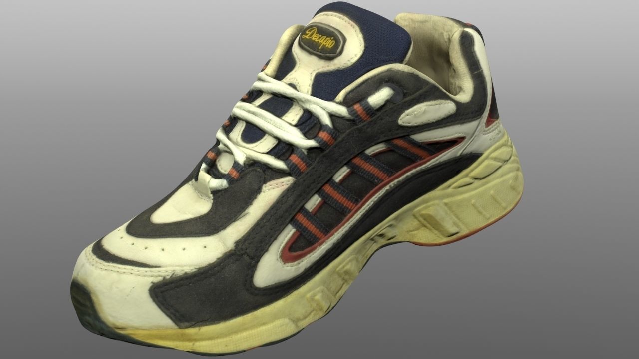 Old sneaker 3D model Low-poly 3D model_1