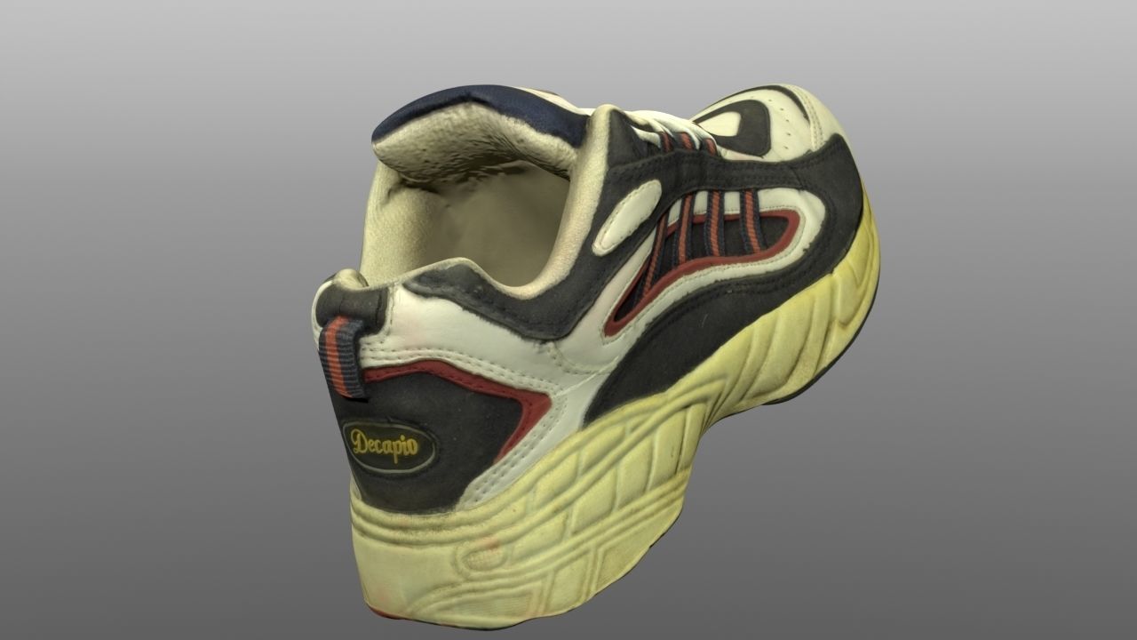Old sneaker 3D model Low-poly 3D model_3