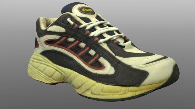 Old sneaker 3D model Low-poly 3D model