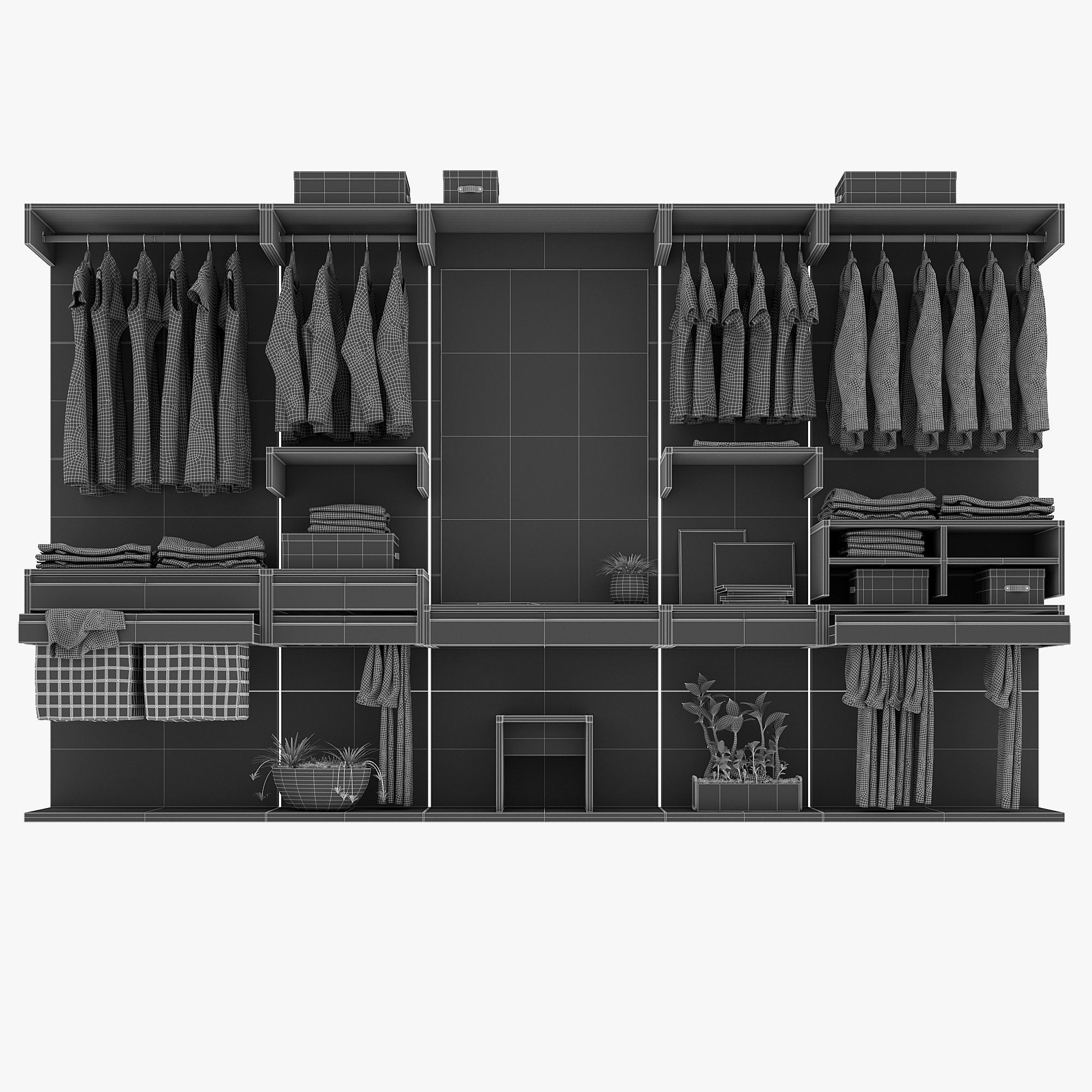 wardrobe three 3D model_9