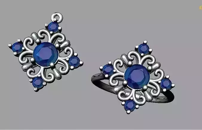 Diamond ring and pendant