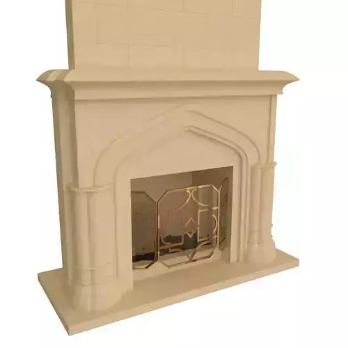 Fireplace with ornate design