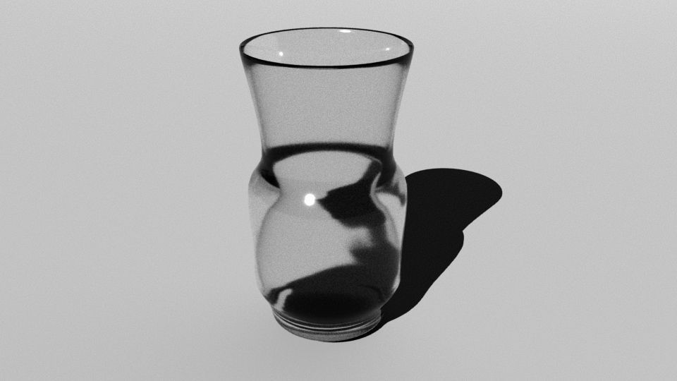 Glasses Collection glass bottle with shadow Low-poly 3D model_9