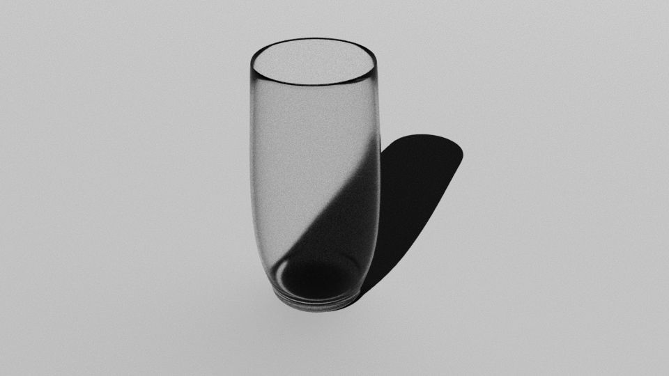 Glasses Collection glass bottle with shadow Low-poly 3D model_2