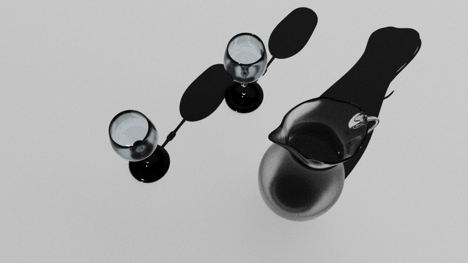 Glasses Collection glass bottle with shadow Low-poly 3D model_5