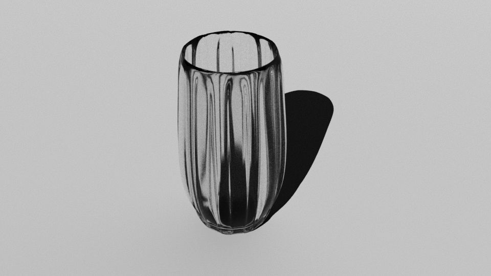 Glasses Collection glass bottle with shadow Low-poly 3D model_6