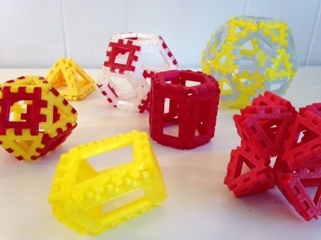 Polyhedra - Hinged Nets and Snap Tiles Free 3D print model_2