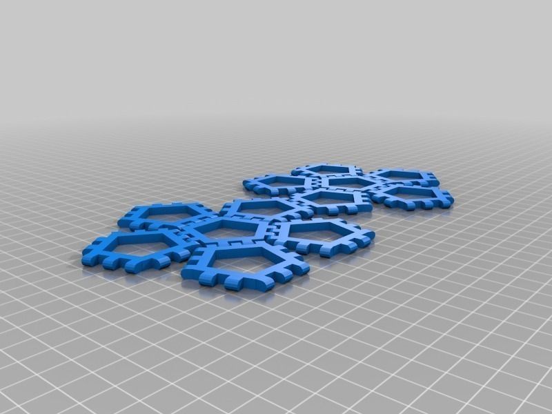 Polyhedra - Hinged Nets and Snap Tiles Free 3D print model_5