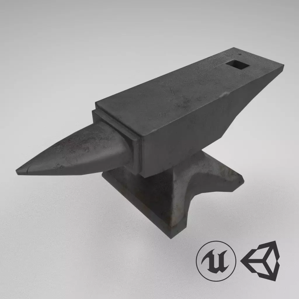 Medieval Anvil Free low-poly 3D model_0