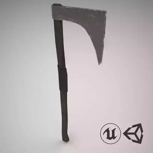 Medieval Axe Low-poly 3D model