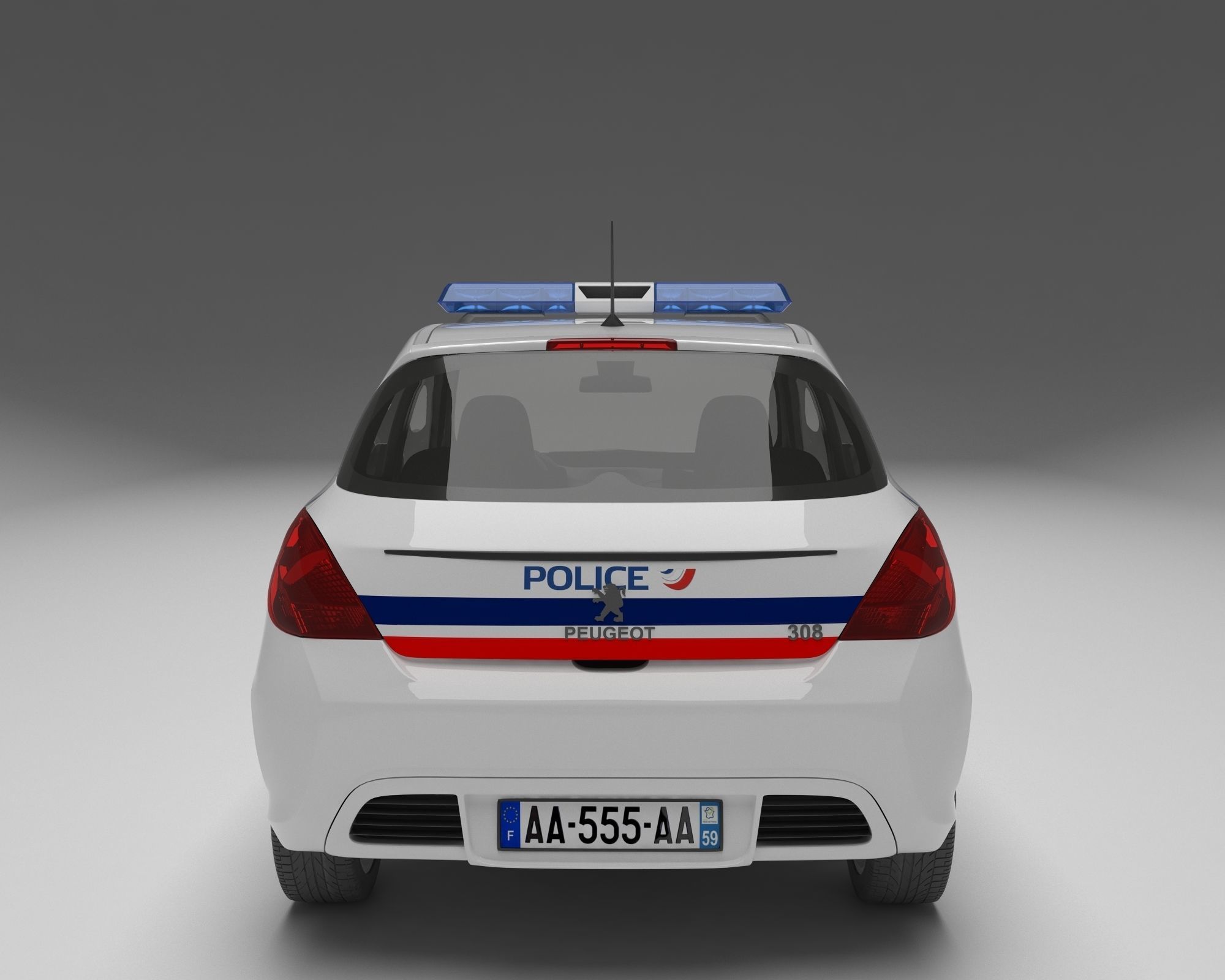 Police Car 3D model_6