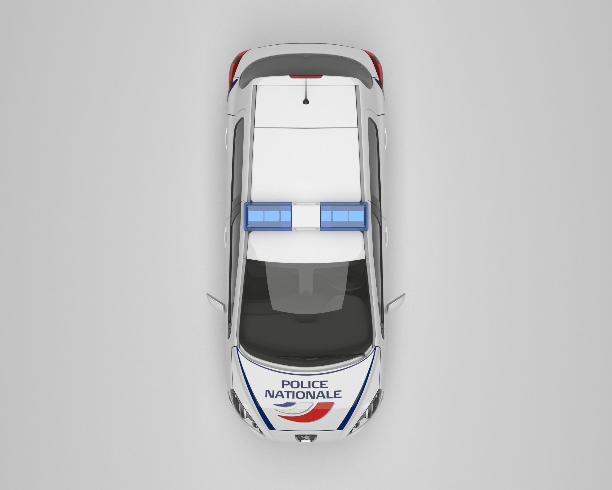 Police Car 3D model_3