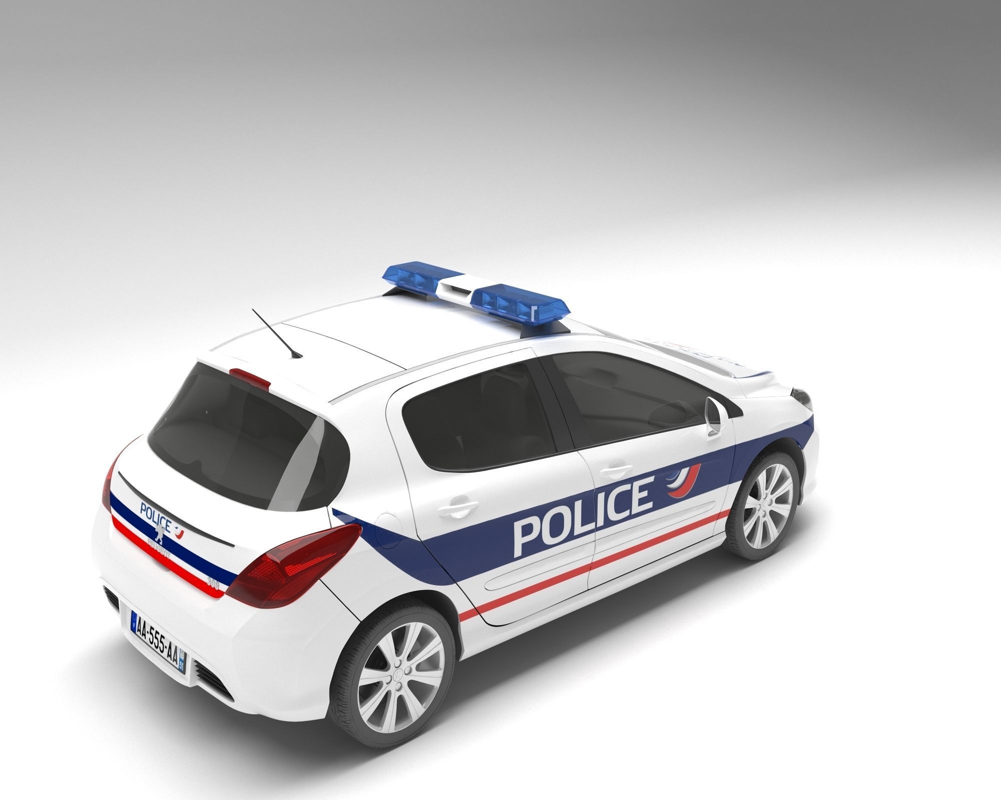 Police Car 3D model_5