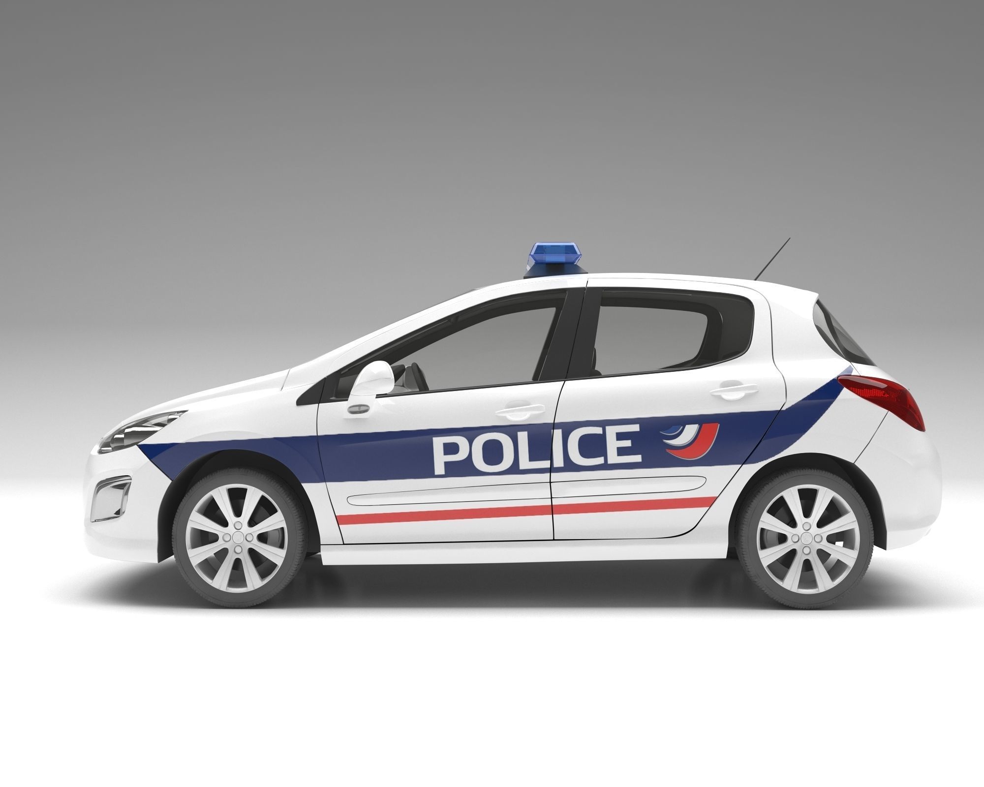 Police Car 3D model_1