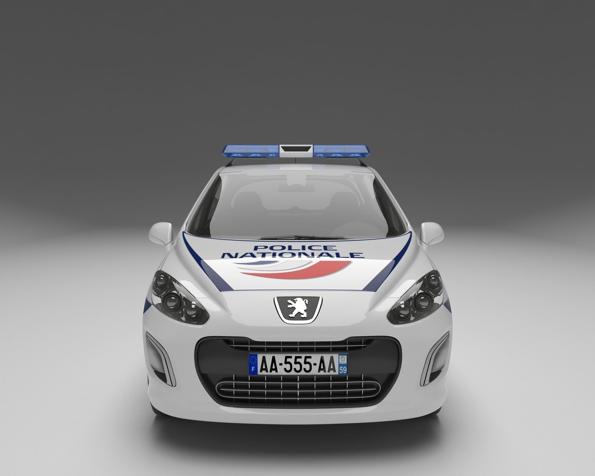 Police Car 3D model_2