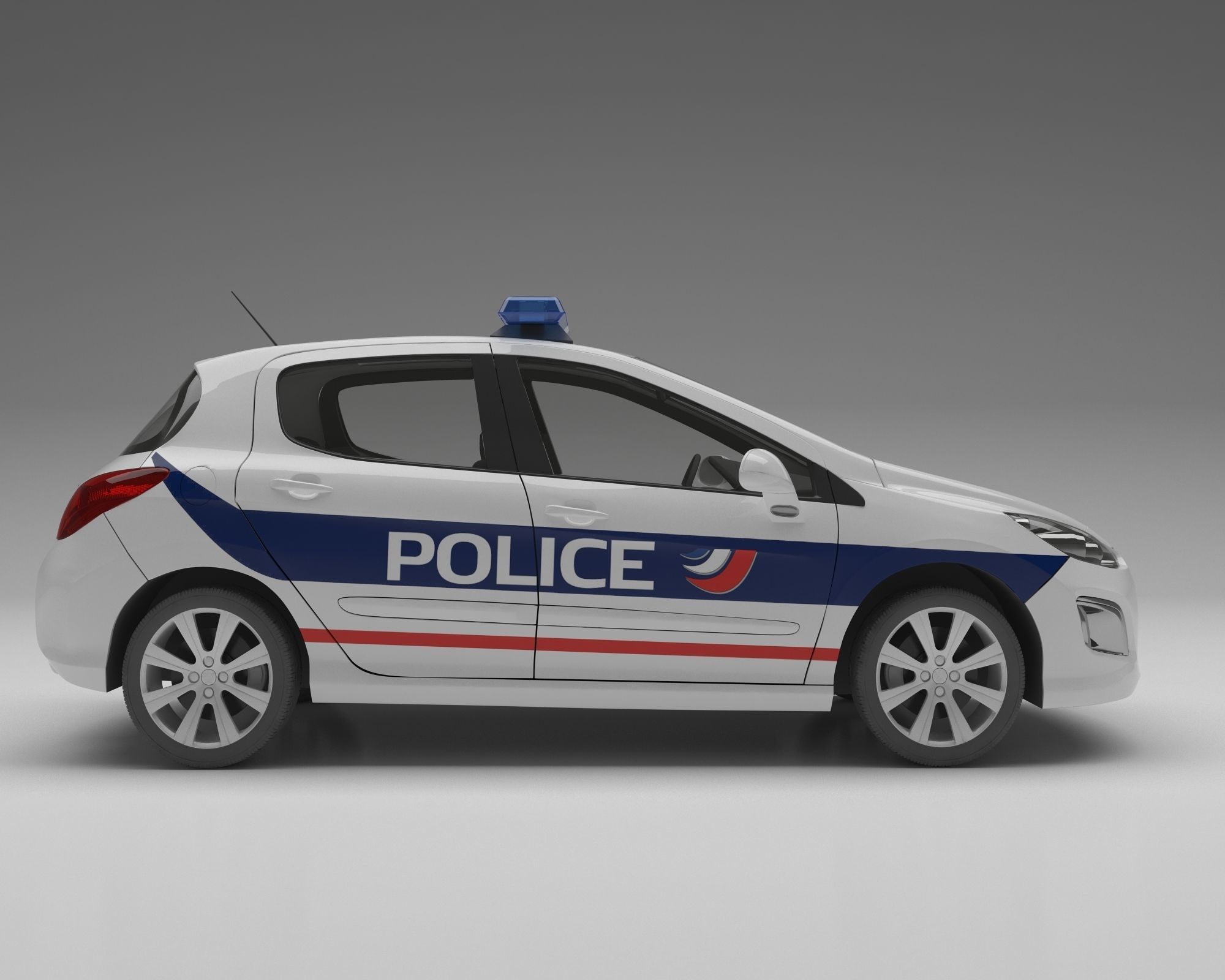 Police Car 3D model_4