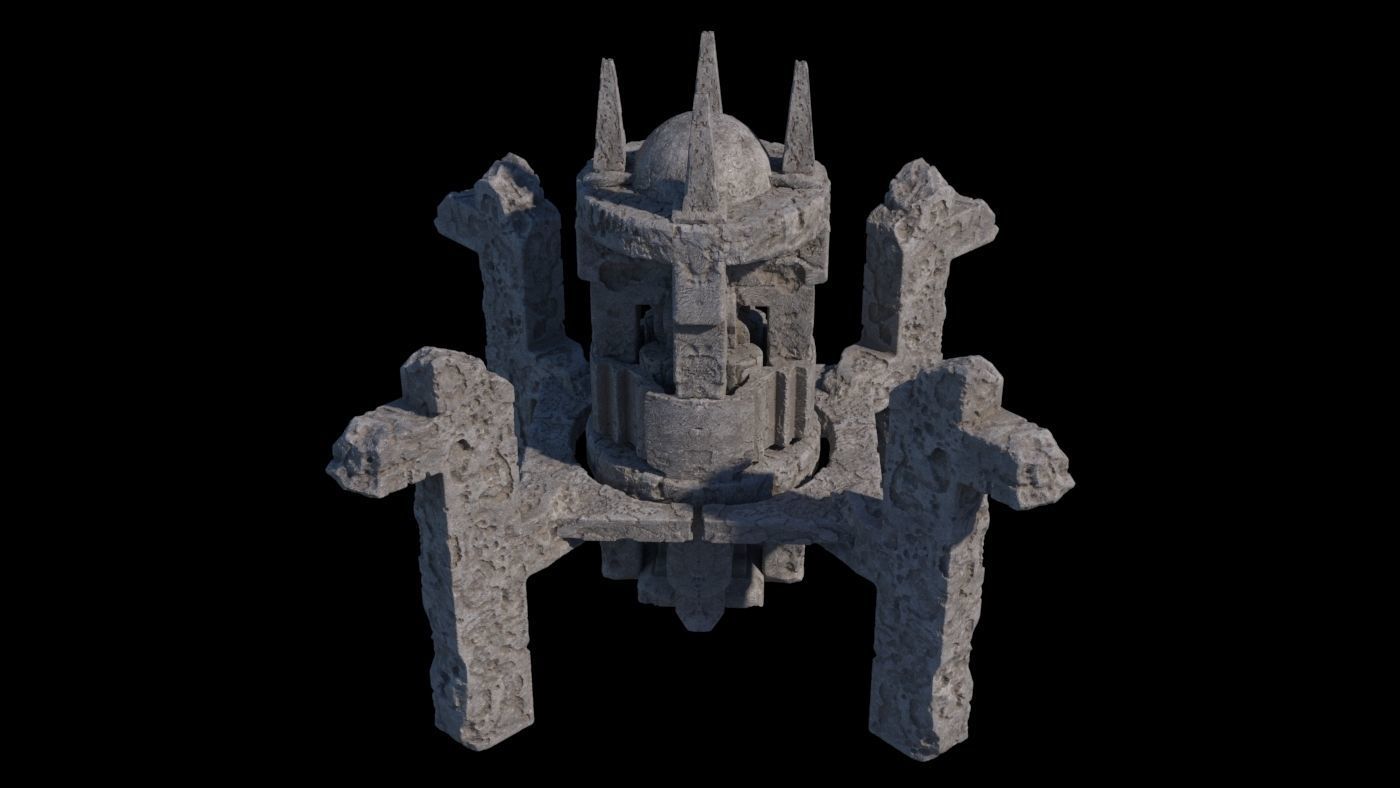 Ancient Ruin Kit - 40 plus Elements 3D model_8