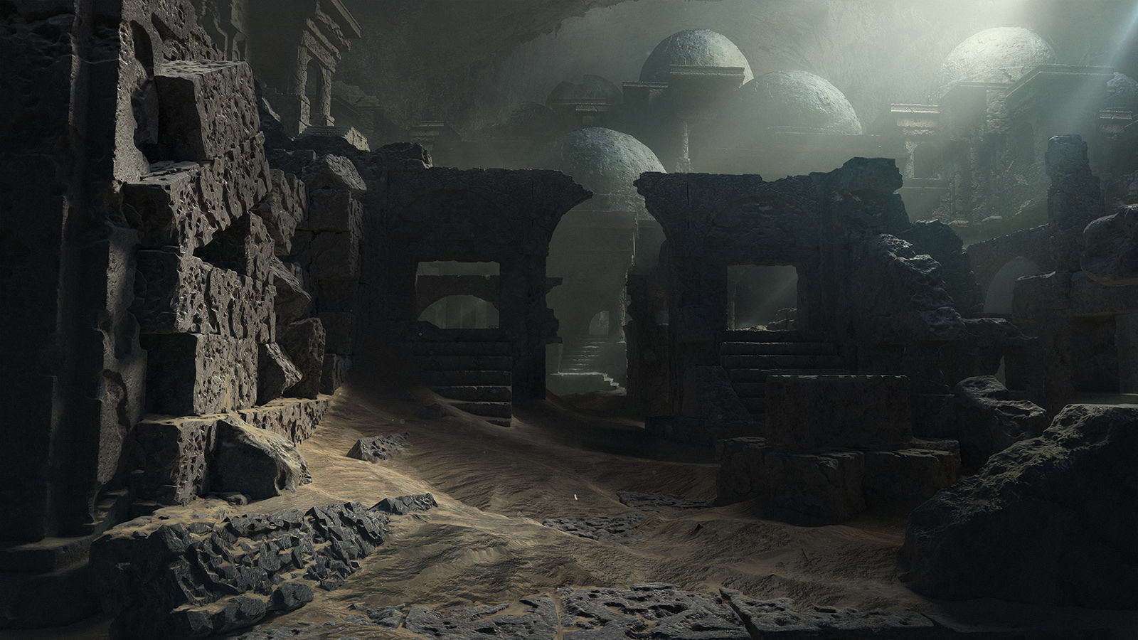 Ancient Ruin Kit - 40 plus Elements 3D model_9