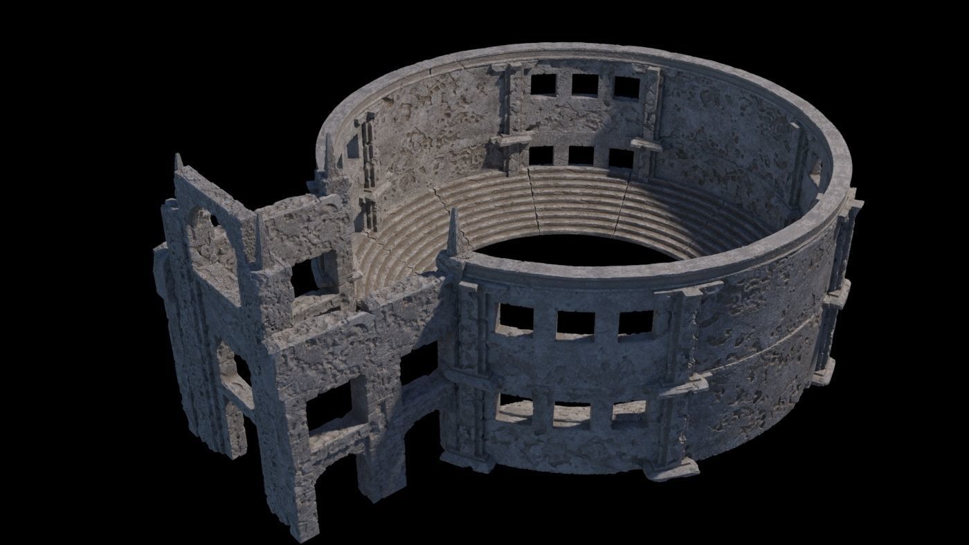 Ancient Ruin Kit - 40 plus Elements 3D model_7