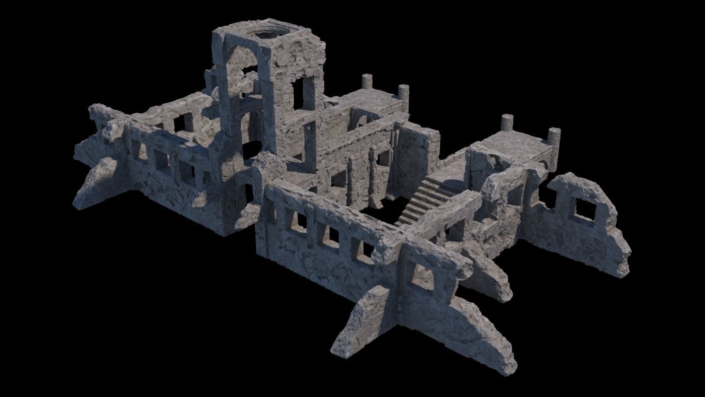 Ancient Ruin Kit - 40 plus Elements 3D model_3