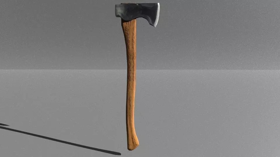 Lumberjack Axe Low-poly 3D model_0
