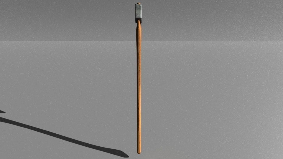 Lumberjack Axe Low-poly 3D model_3