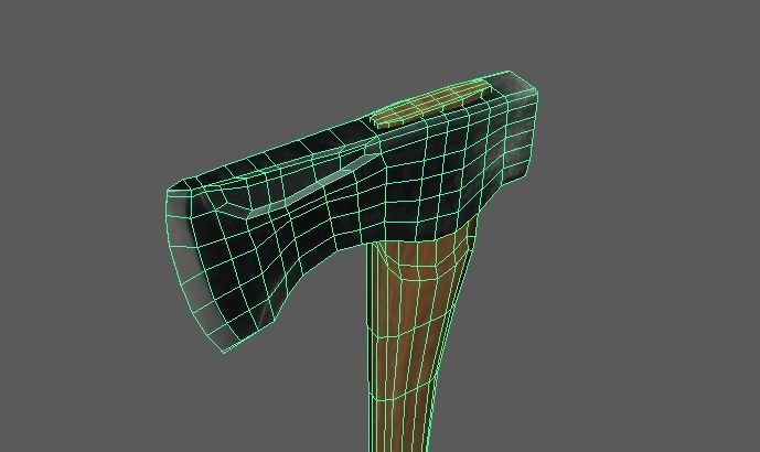 Lumberjack Axe Low-poly 3D model_8