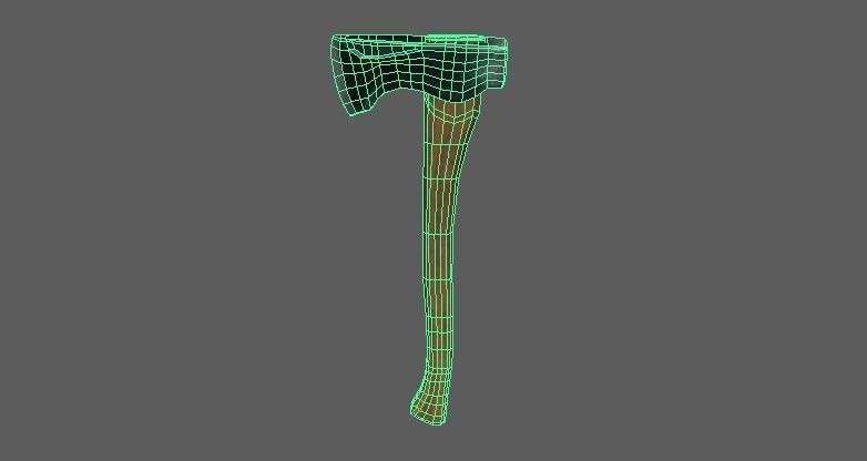 Lumberjack Axe Low-poly 3D model_7