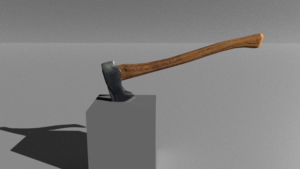 Lumberjack Axe Low-poly 3D model_1
