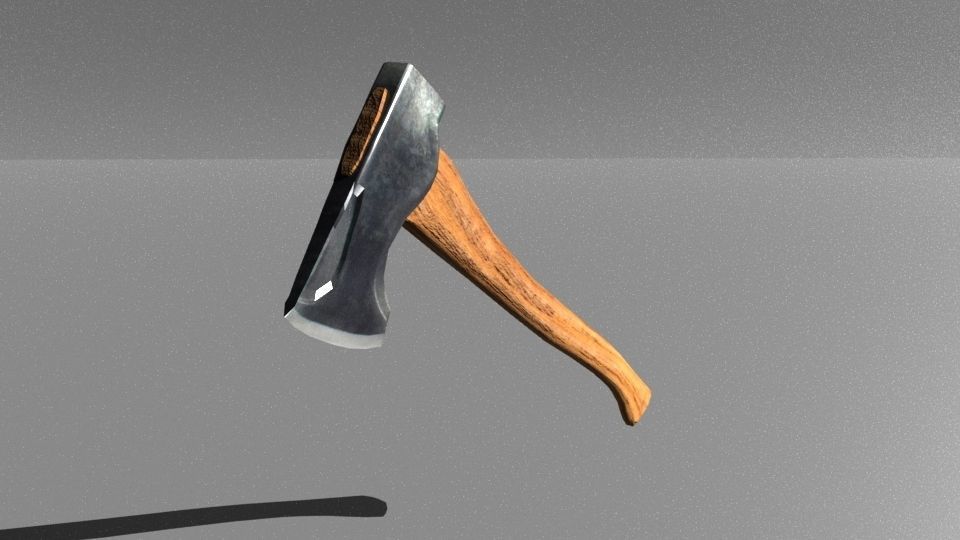 Lumberjack Axe Low-poly 3D model_2