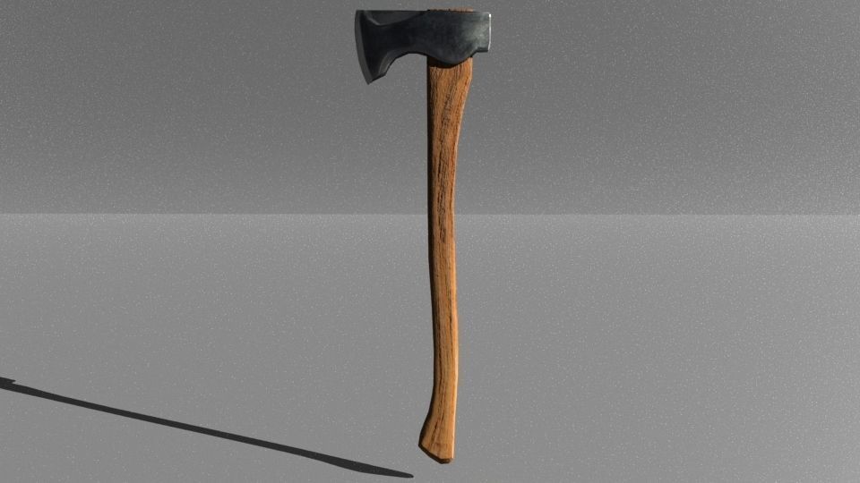 Lumberjack Axe Low-poly 3D model_6