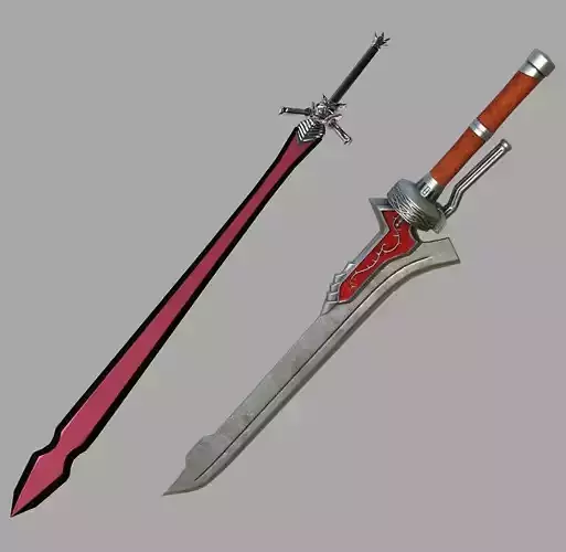 Devil May Cry Swords  Low-poly 3D model