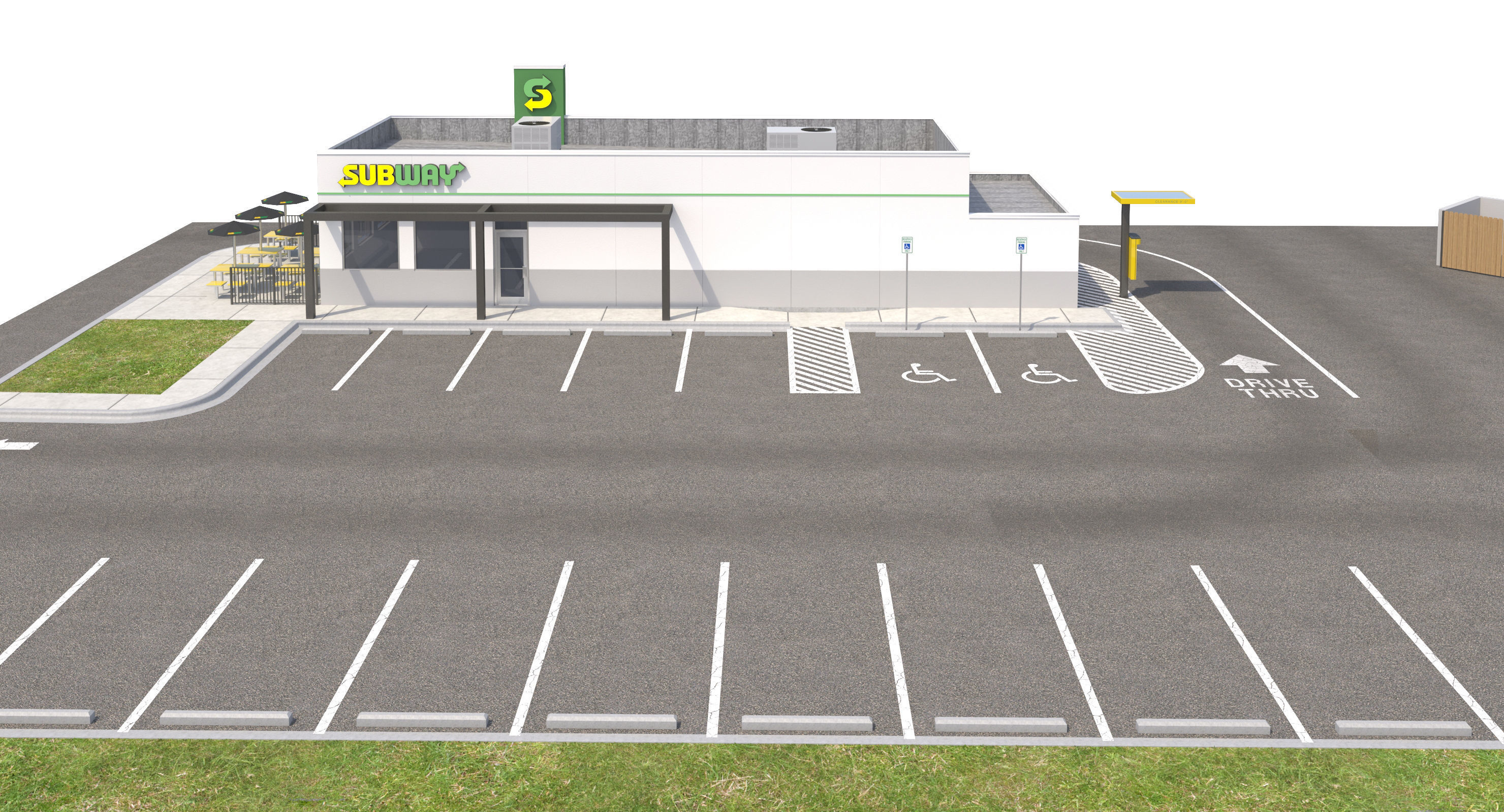 Retail-023 Subway With Site 3D model_17