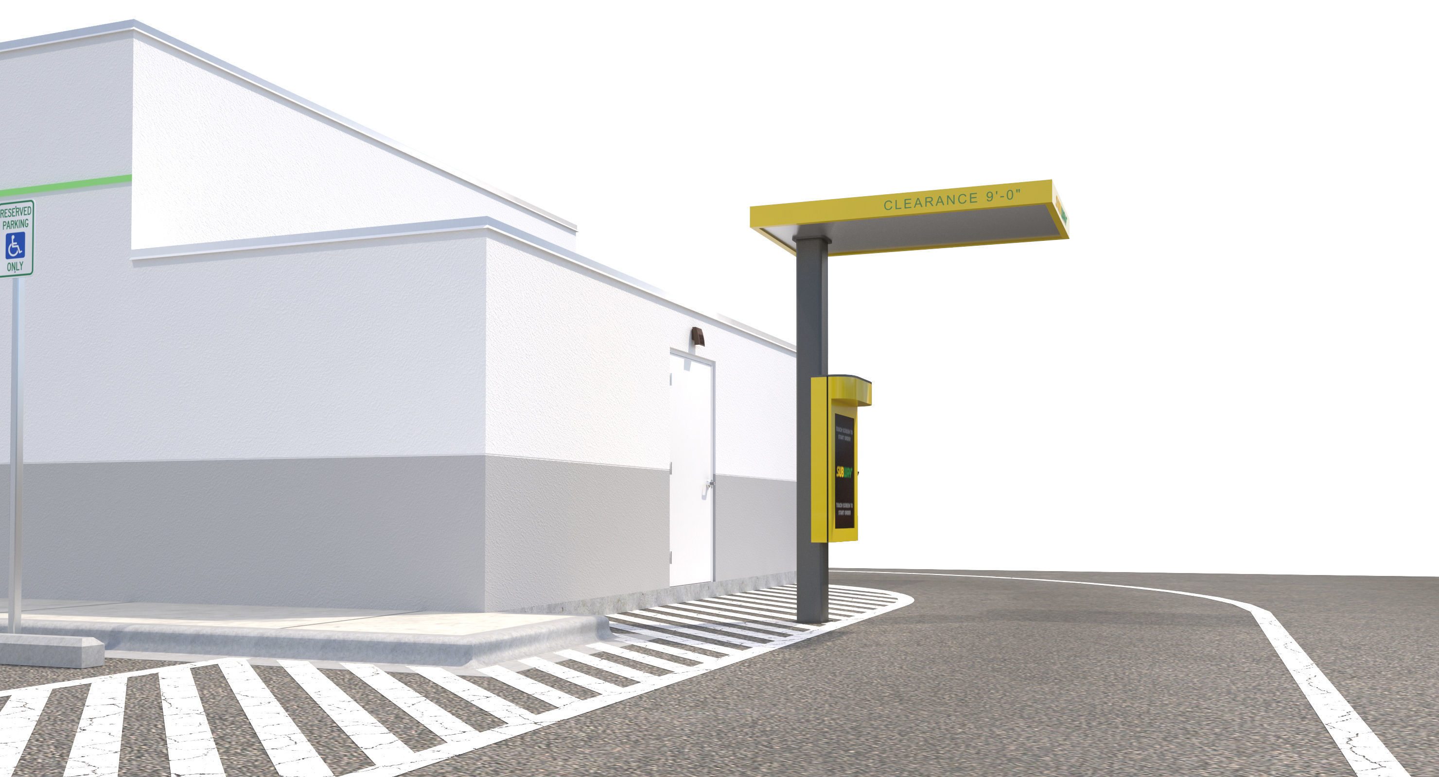 Retail-023 Subway With Site 3D model_14