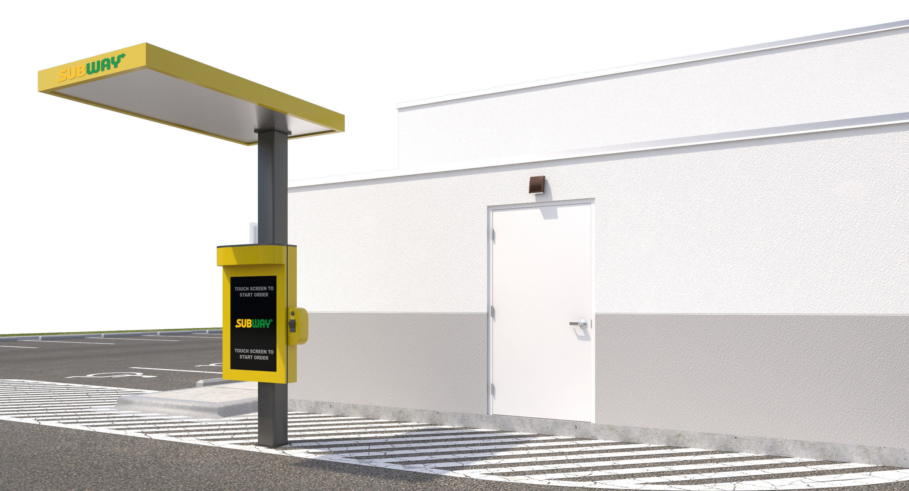 Retail-023 Subway With Site 3D model_13