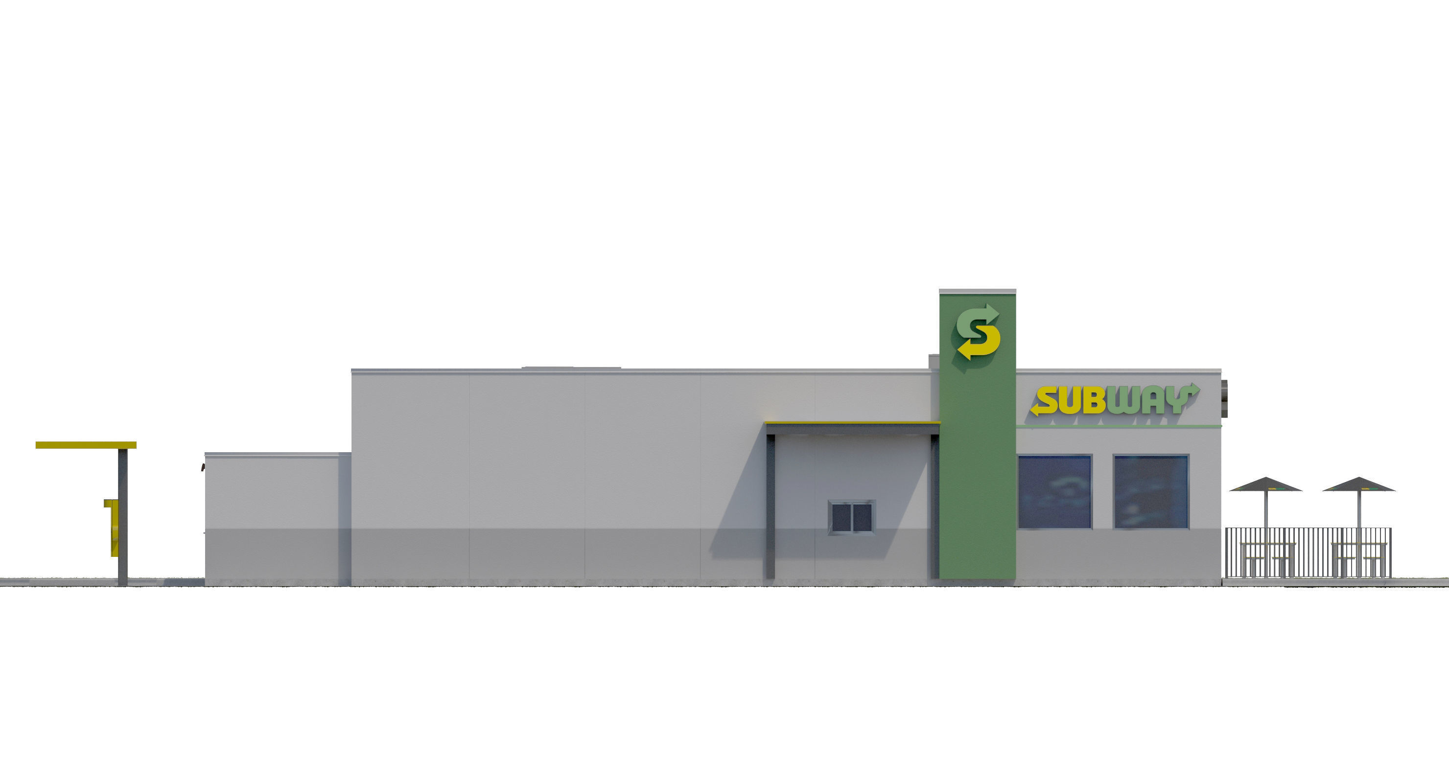 Retail-023 Subway With Site 3D model_24