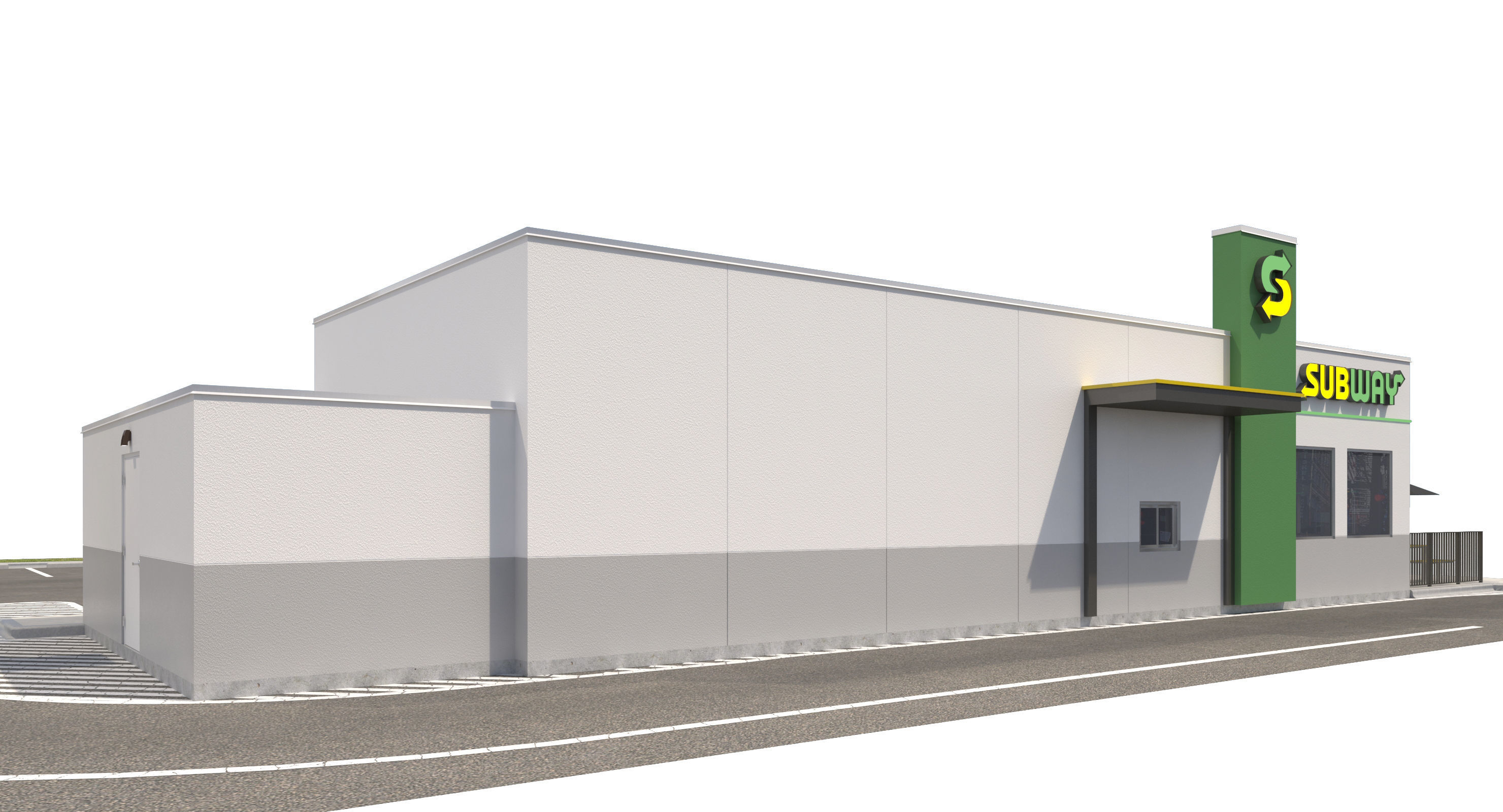 Retail-023 Subway With Site 3D model_6