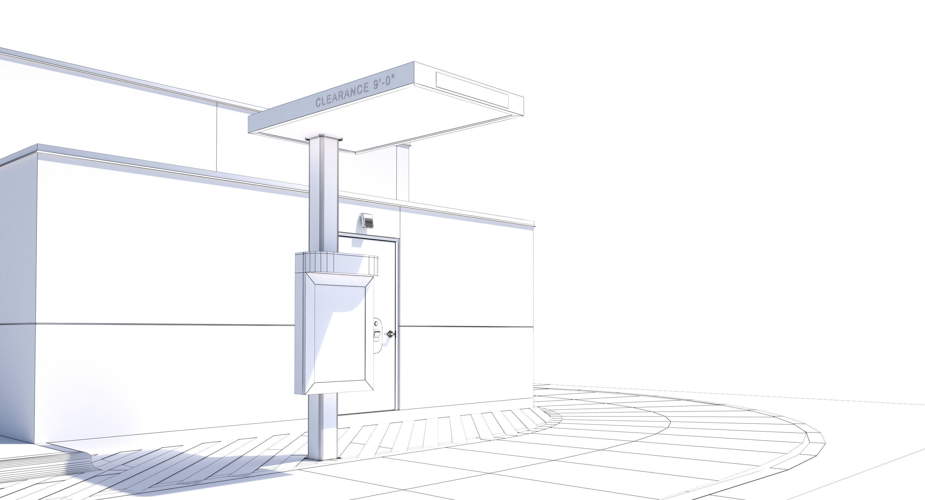 Retail-023 Subway With Site 3D model_29