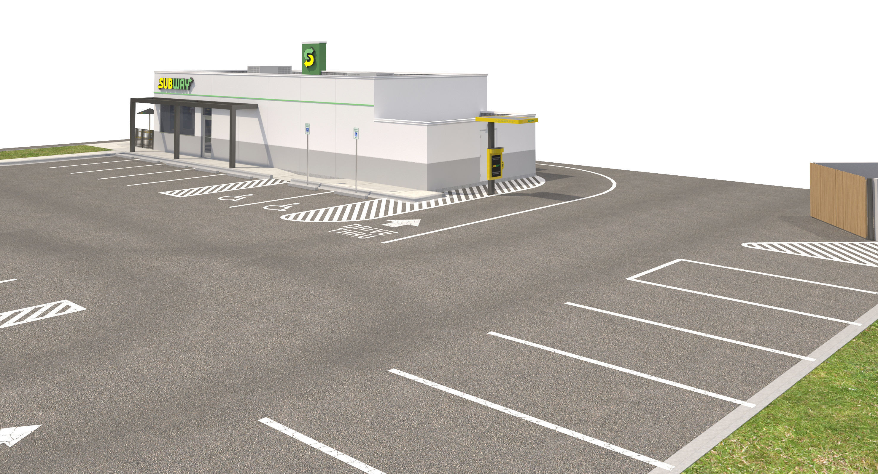 Retail-023 Subway With Site 3D model_19