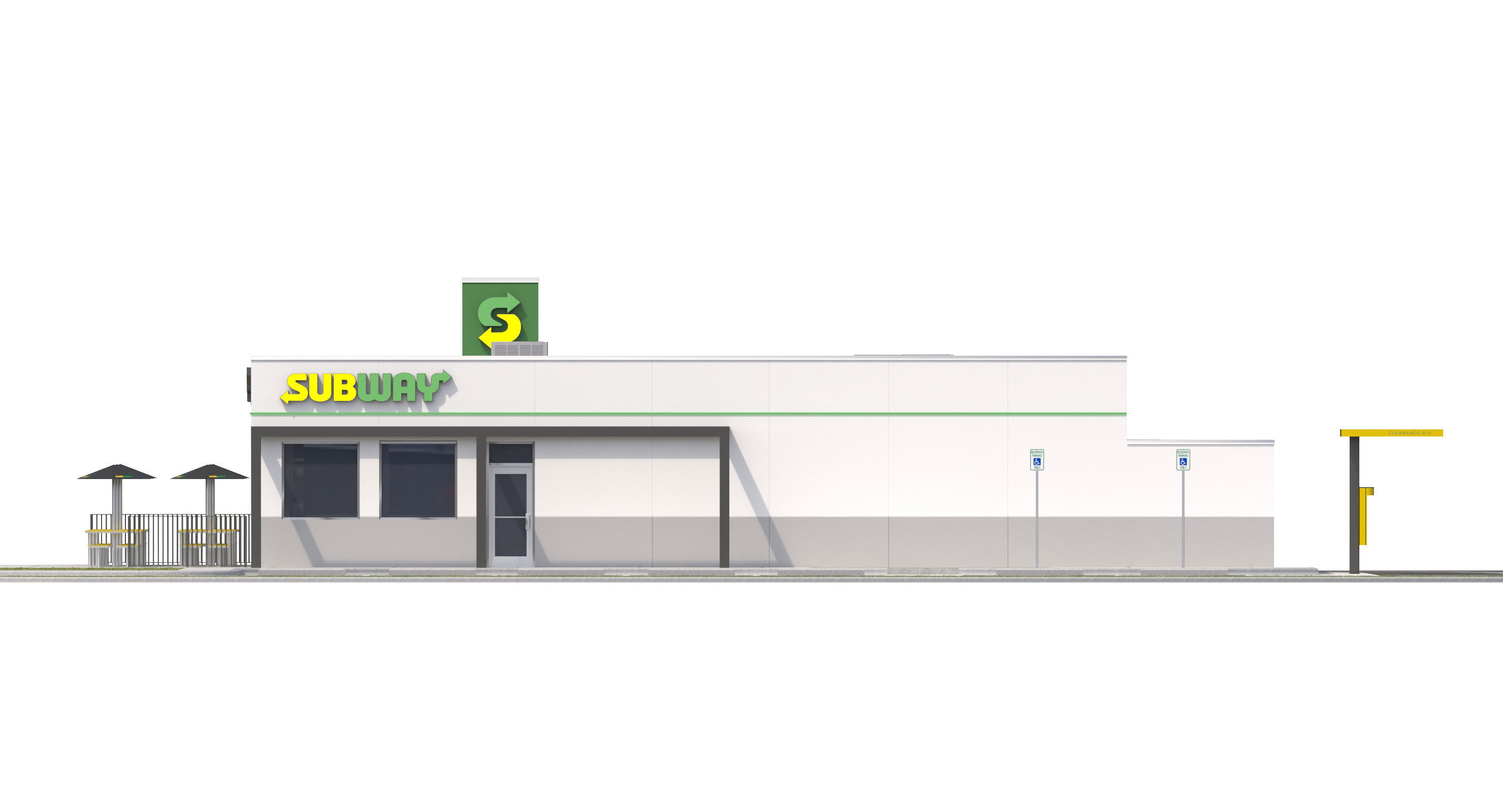 Retail-023 Subway With Site 3D model_23