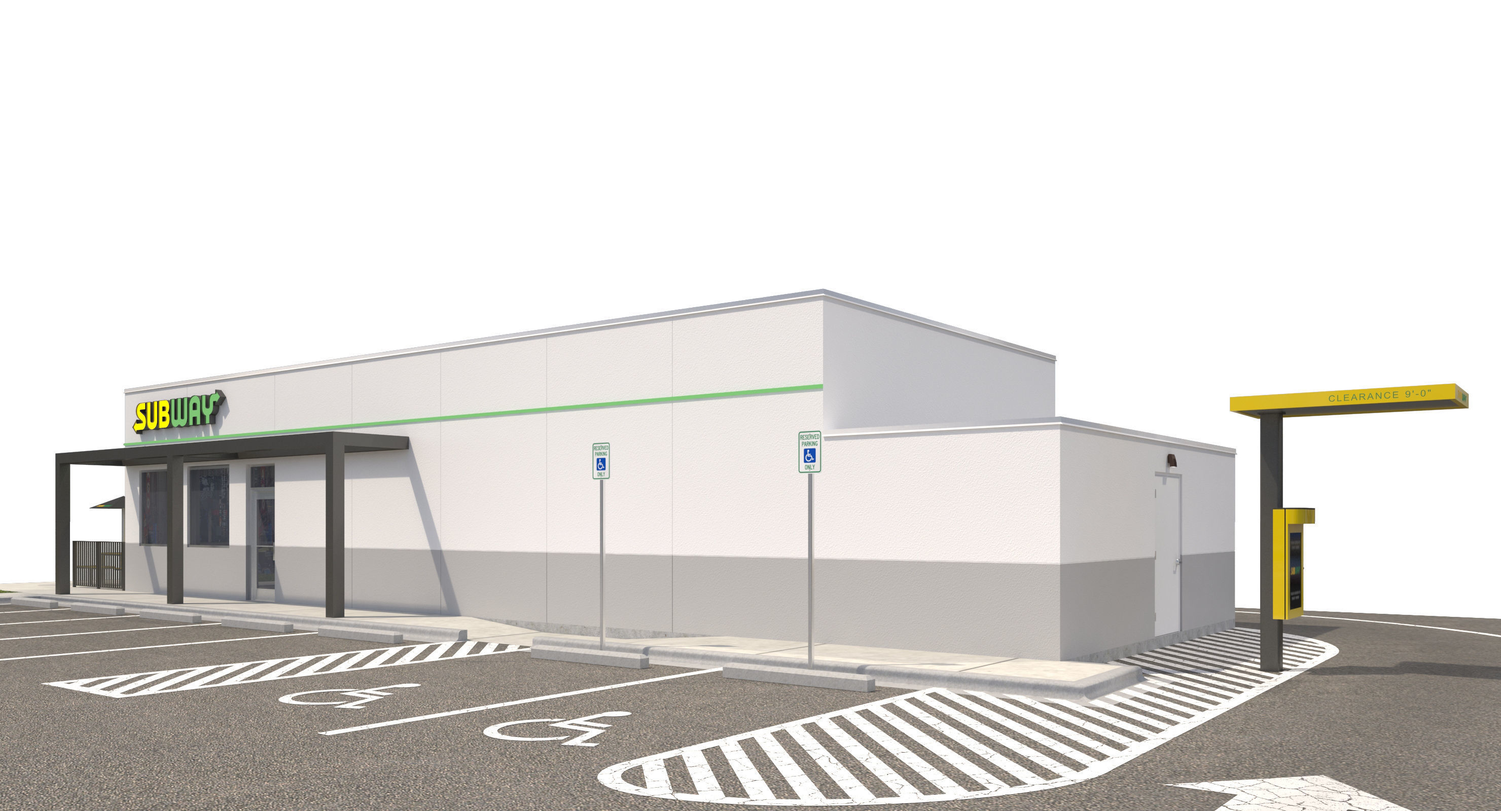 Retail-023 Subway With Site 3D model_5