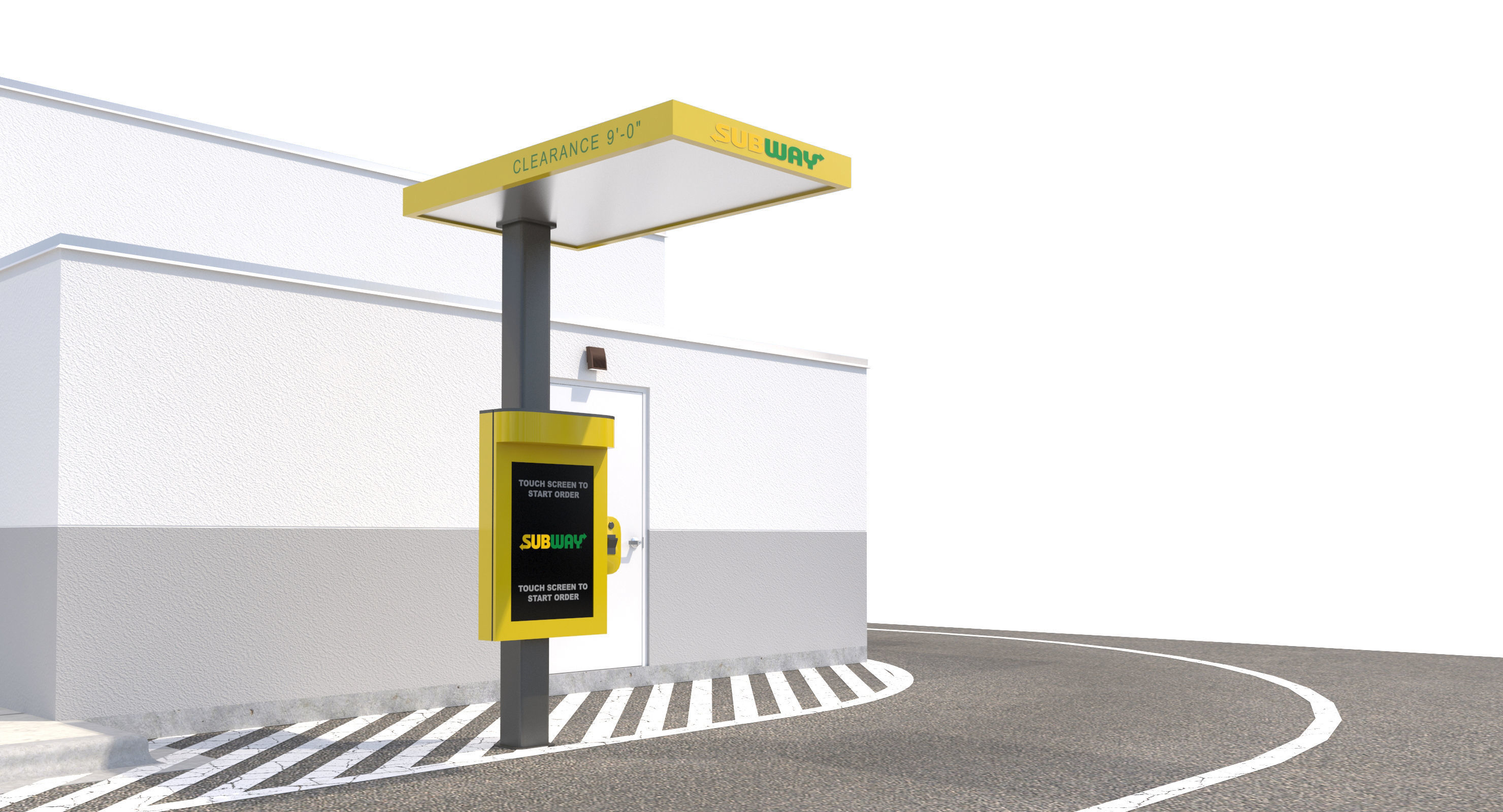 Retail-023 Subway With Site 3D model_11