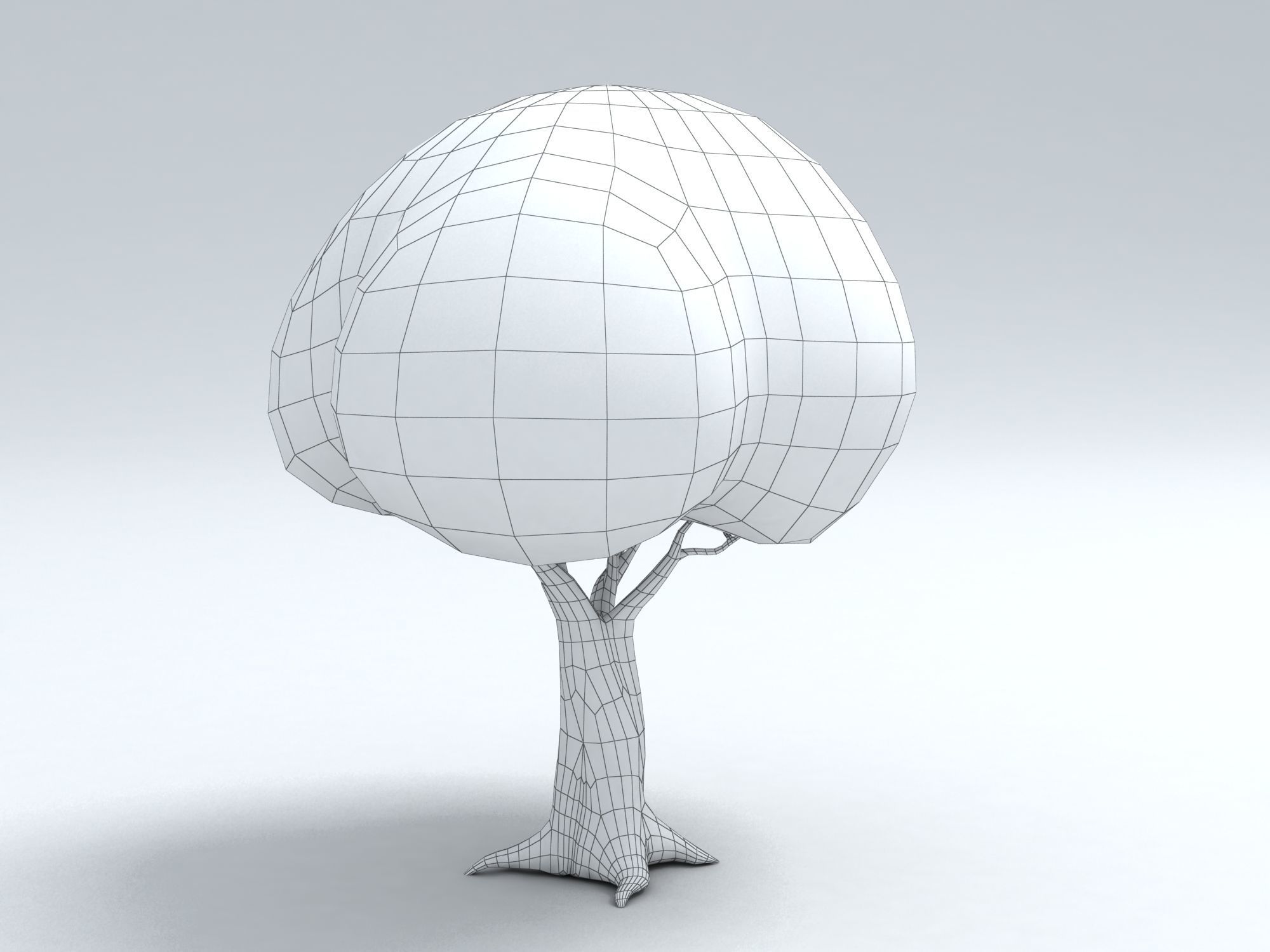Cartoon Tree 3D model_3