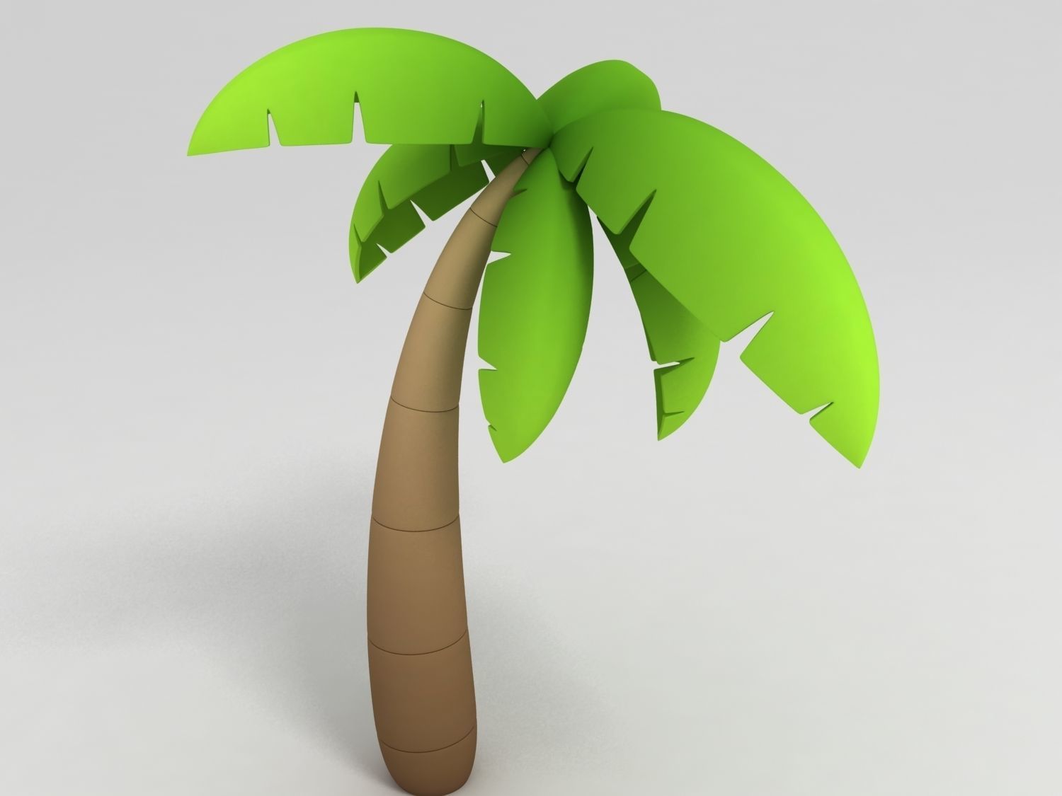 Coconut tree 3D model_1