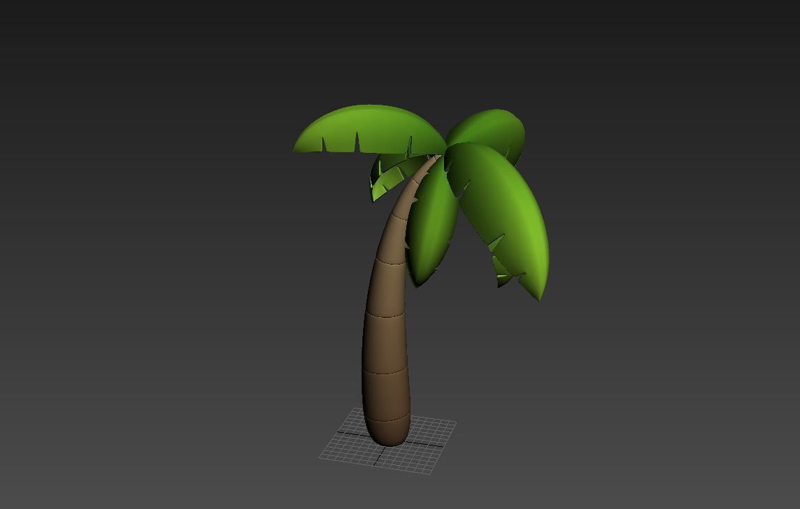 Coconut tree 3D model_5